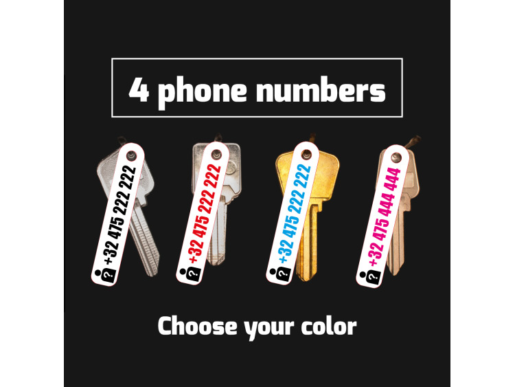 Lost key 4 phone numbers (4 x 10 numbers per board)